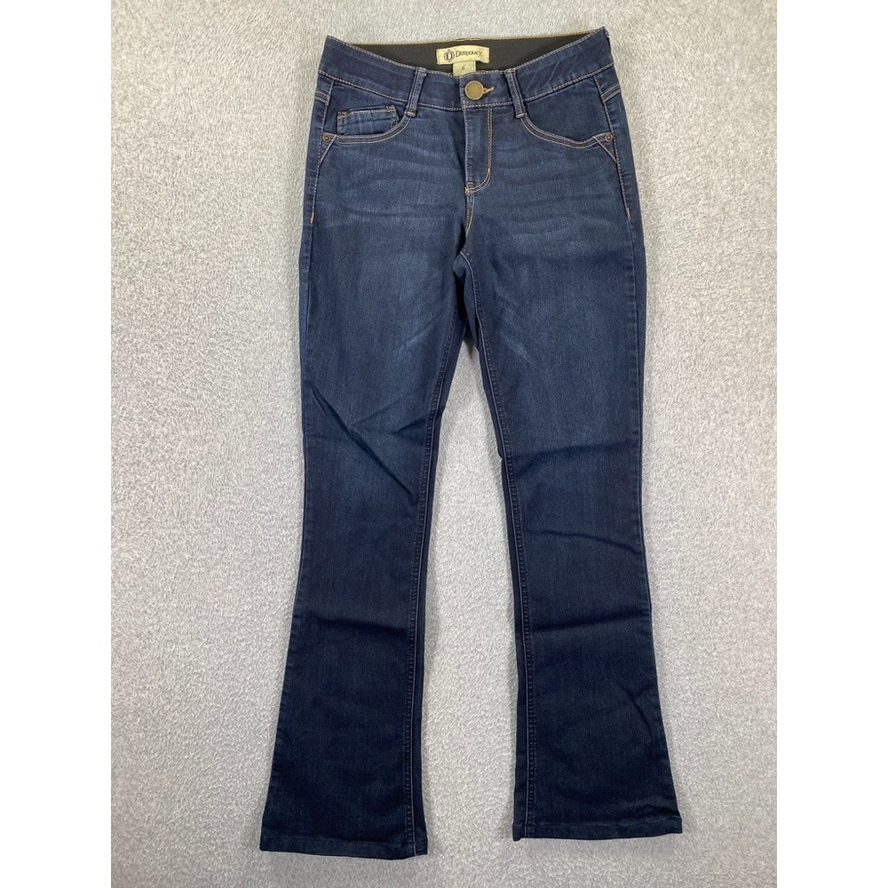 Democracy Jeans Women's Size 6 Ab Solution Itty Bitty Boot Cut Dark Wash Stretch